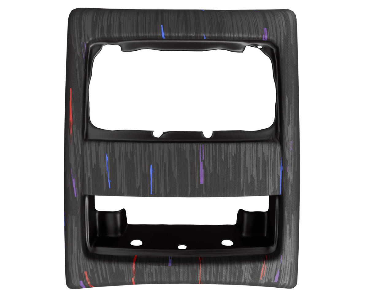 bmw e9x OEM rear center vent wrapped in 3 M Hurricane Black fabric