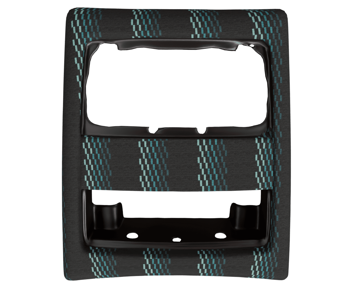 bmw e9x OEM rear center vent wrapped in 3 Mtech Green fabric