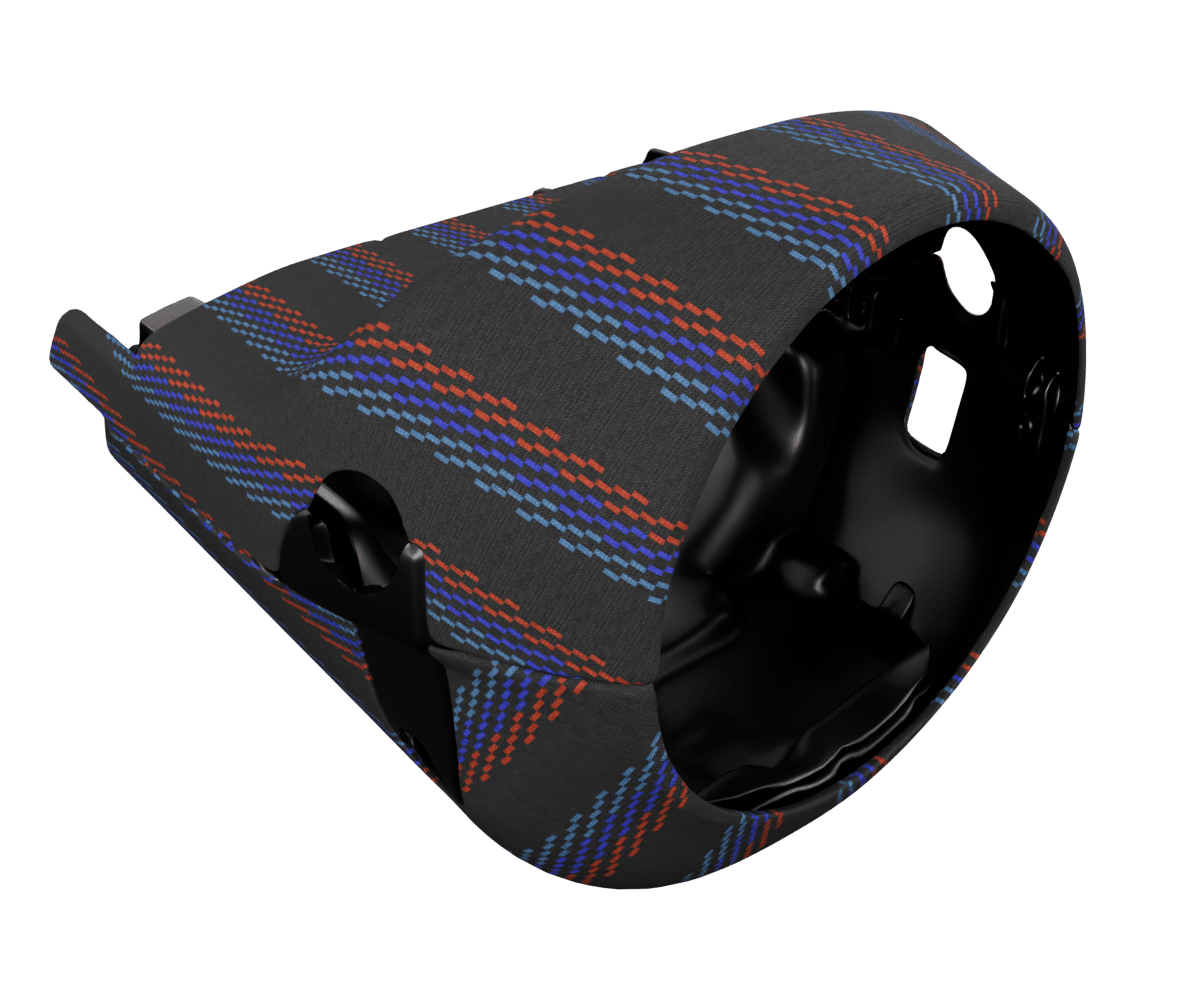 bmw e9x OEM steering column cover heated wrapped in 3 Mtech M Black fabric