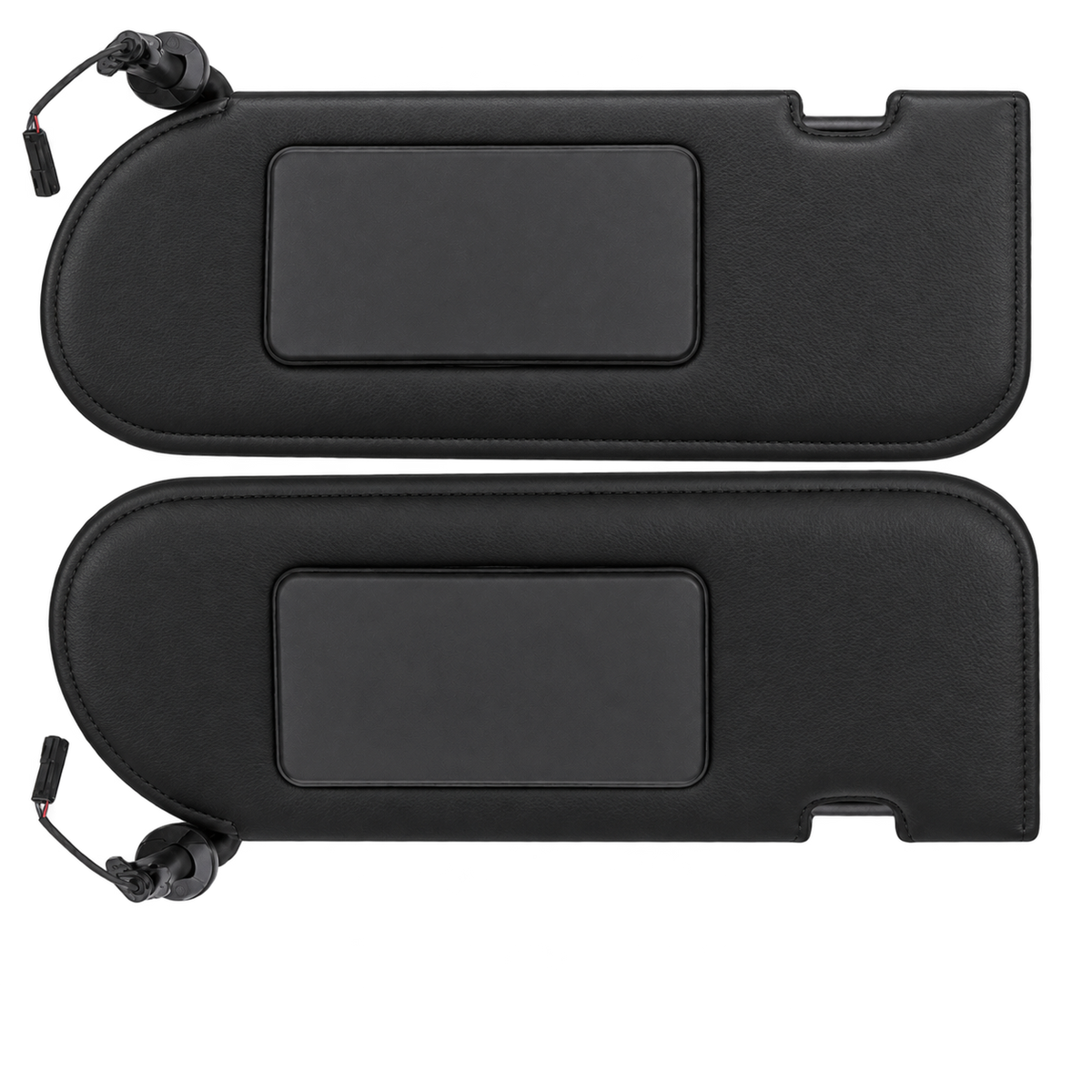 Chevrolet Corvette C6 Sun Visor (2005-2013) — black Nappa leather material preview