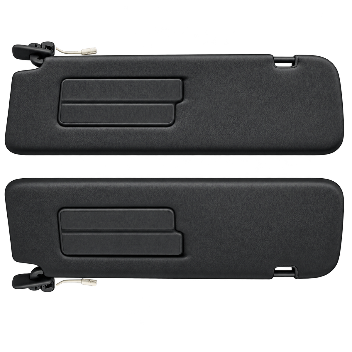 Tesla Model 3 Gen 2 Sun Visor (2025+) — black Nappa leather material preview
