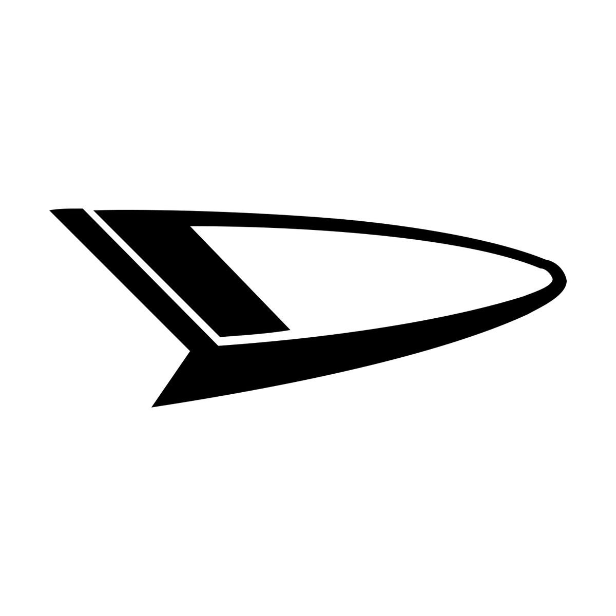 Daihatsu logo, black artwork on transparent background