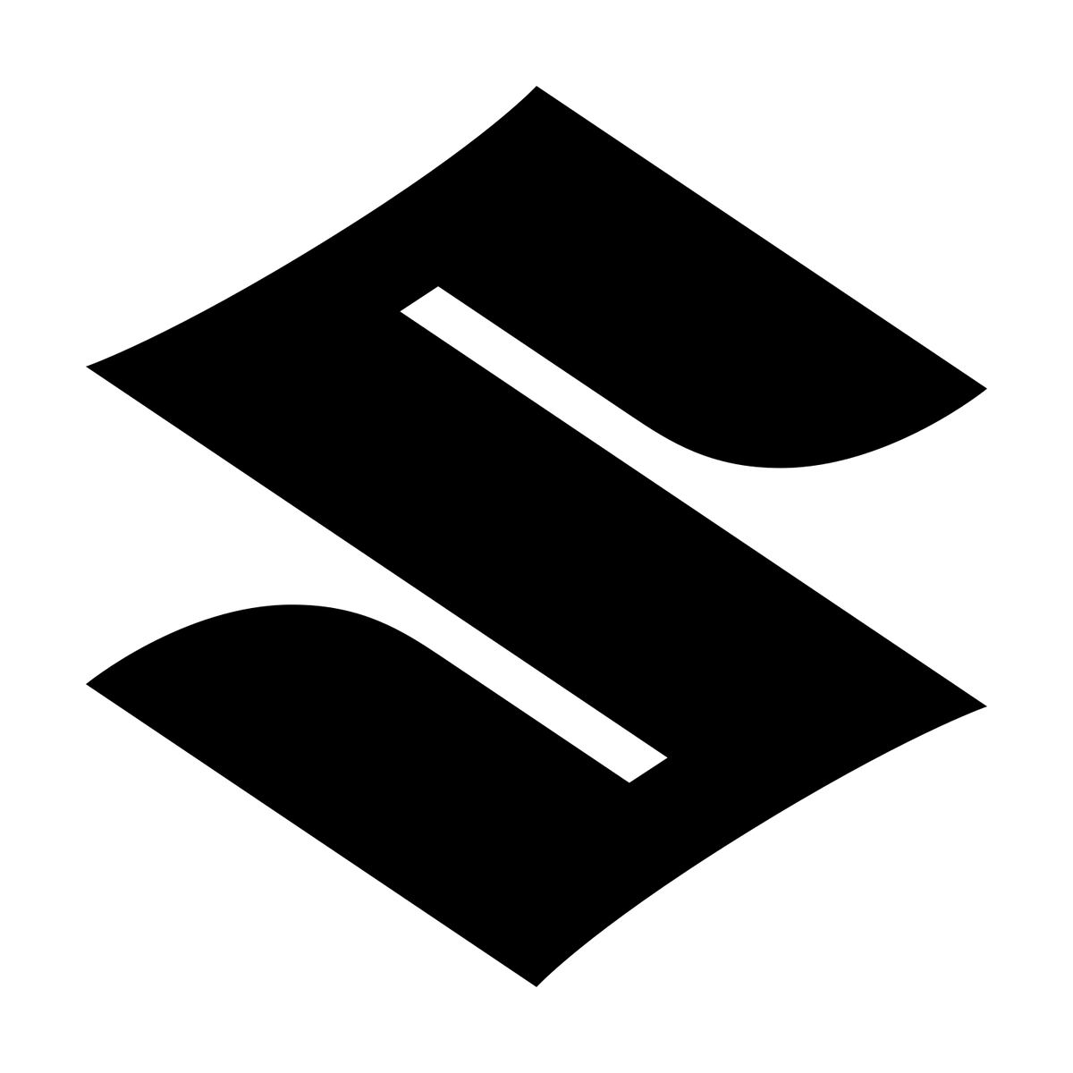 Suzuki logo, black artwork on transparent background