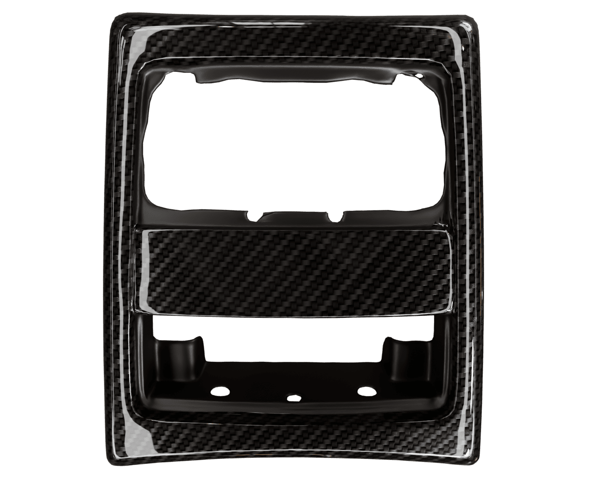 bmw e9x Carbon fiber rear center vent in a high gloss finish