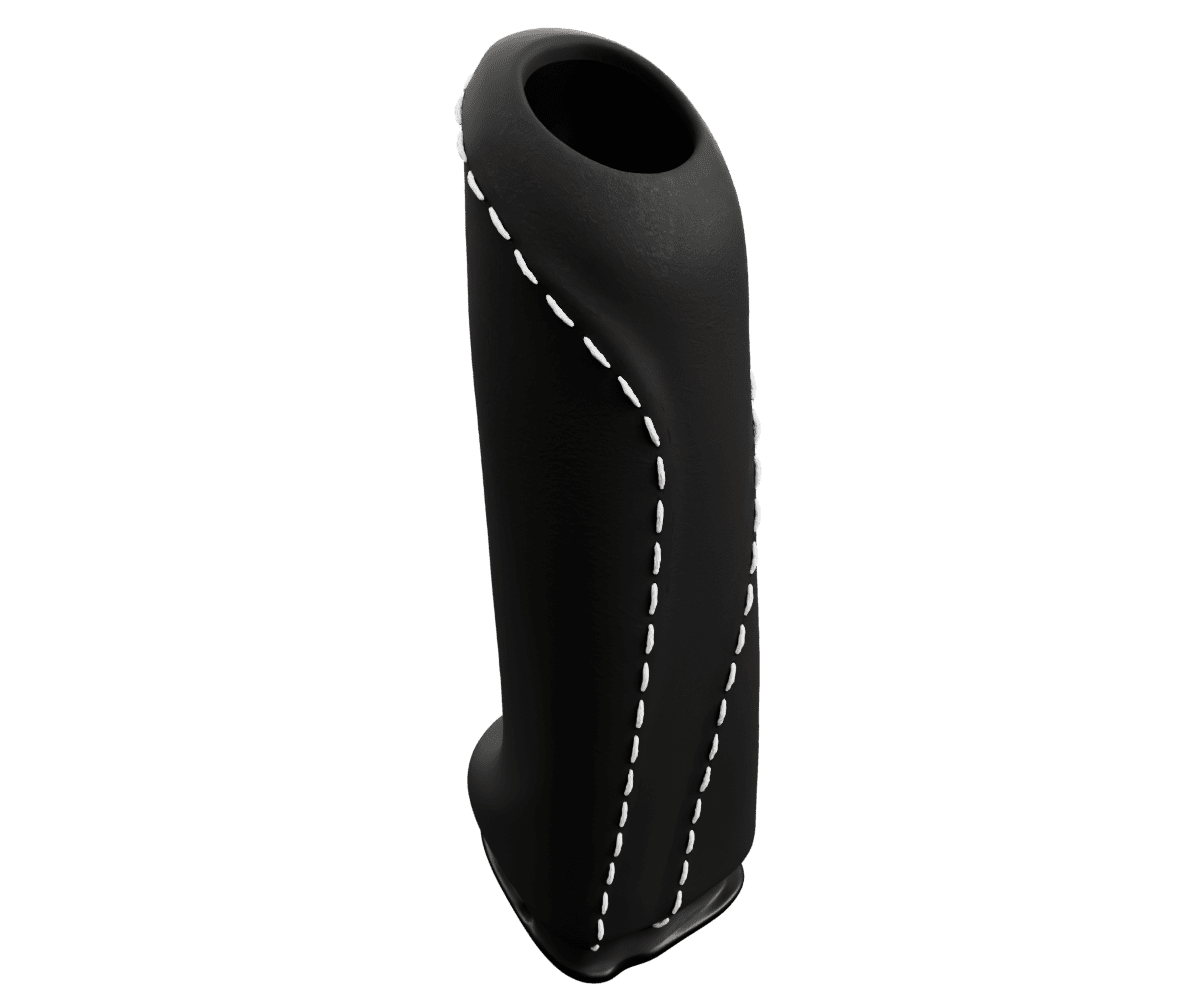 bmw f8x f3x Custom upholstered black Alcantara e brake handle with parallel stitching