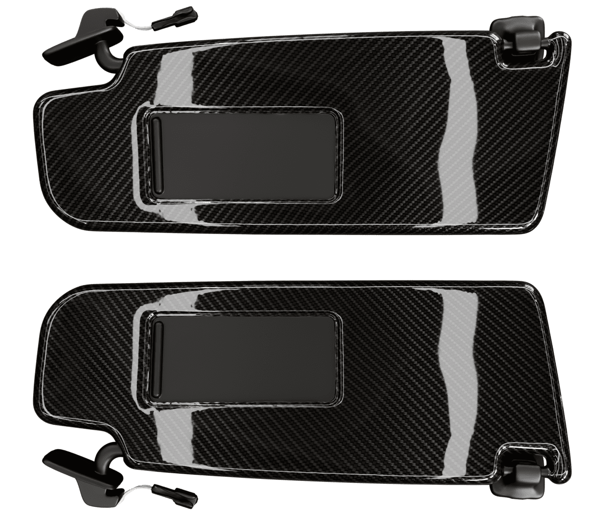 Volkswagen golf Carbon fiber sun-visors in a high gloss finish