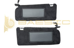 Lexus IS300 Sun Visor Pair in Black Alcantara Suede