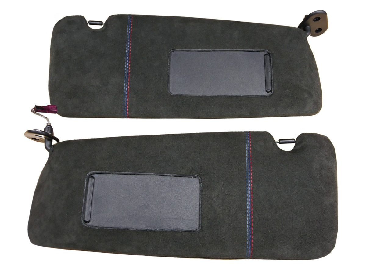 BMW E46 Sun Visor Pair Alcantara Suede (1999-2005)