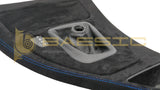 BMW E90 E92 E93 E9X Center Console Non Idrive Alcantara Blue Stitch Suede Shift Plate