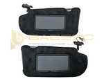 Infiniti M35 M45 Sun Visor Pair Wrapped In Black Alcantara Suede